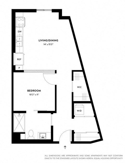 floor plan of 55 north luxury apartments to rent in the north end of boston