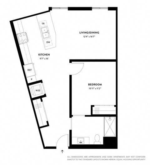 a floor plan of a small apartment