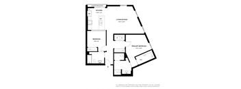 floor plan of 55 north luxury apartments to rent in the north end of boston