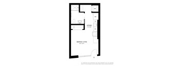 floor plan of 55 north luxury apartments to rent in the north end of boston