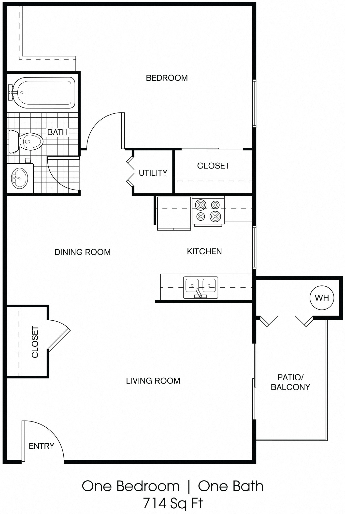 1 bedroom 1 bathroom floor plan