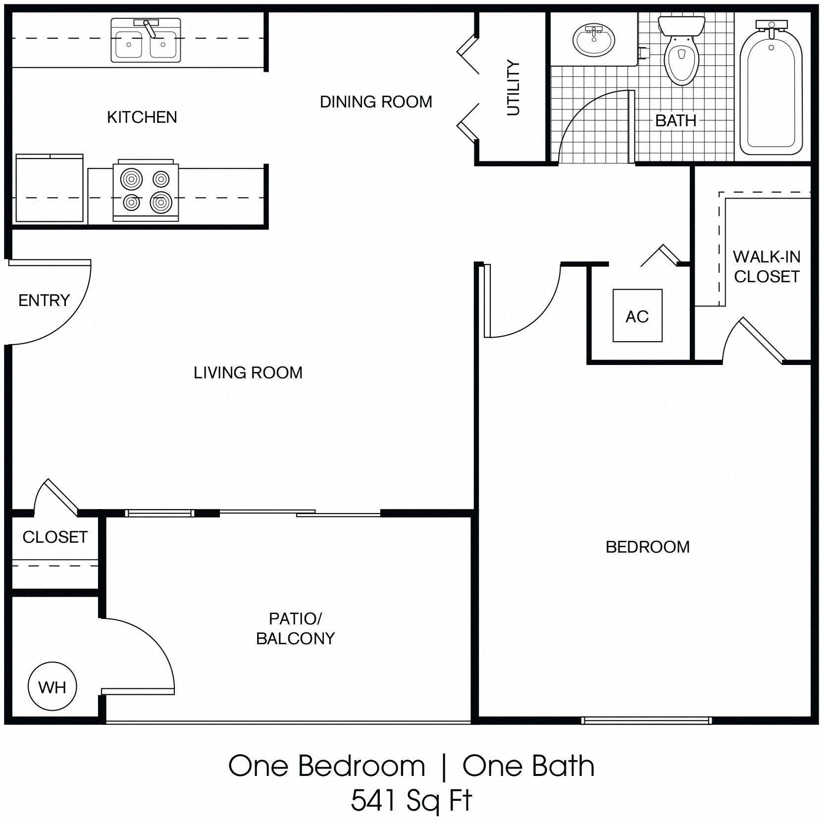 1 bedroom 1 bathroom floor plan