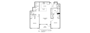 Seven Skies floor plan B6