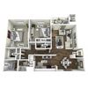 The Retreat 2 bedroom 1 bathroom 3D floor plan named The Retreat
