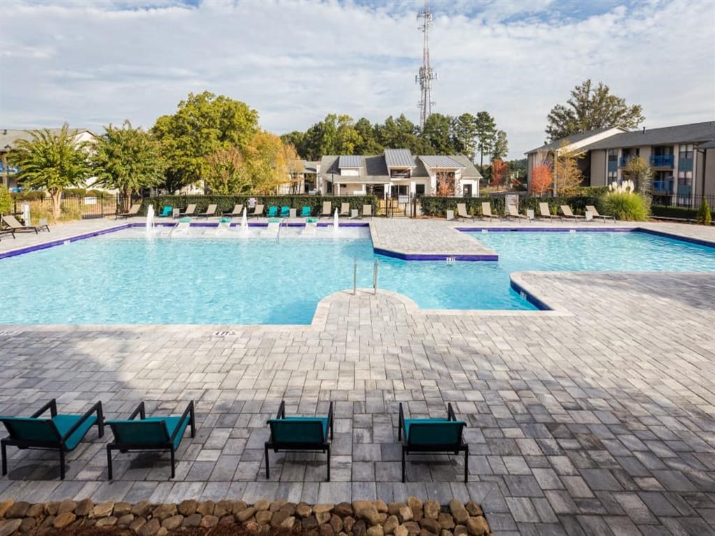 Resort style swimming pool