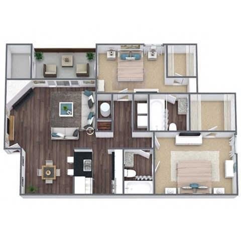 Goldenrod Floor Plan 3D Image