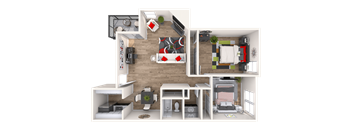 Grand Lake 2x1 3D Floor Plan