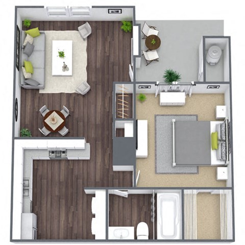 Green  floor plan