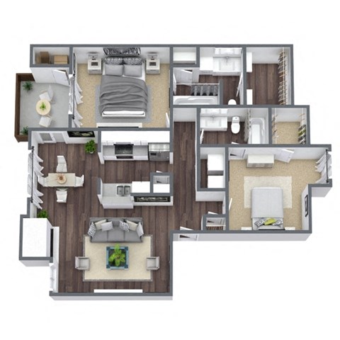 Hampton floor plan at Cobblestone, Arlington