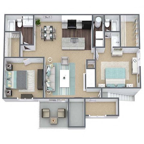 Harrisburg Floor Plan 3D Image