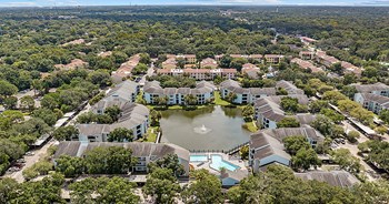 Aerial view of the lake and the apartment community - Photo Gallery 23