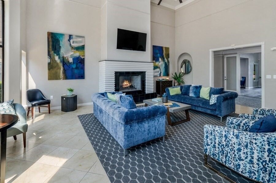 Clubhouse lounge area at Hidden Creek, Lewisville, TX