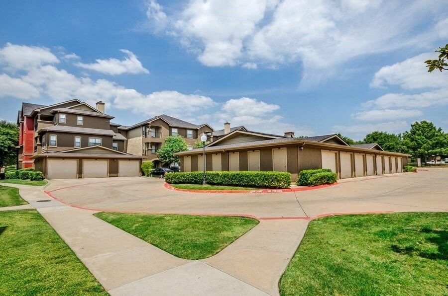 Apartment garages at Hidden Creek, Lewisville