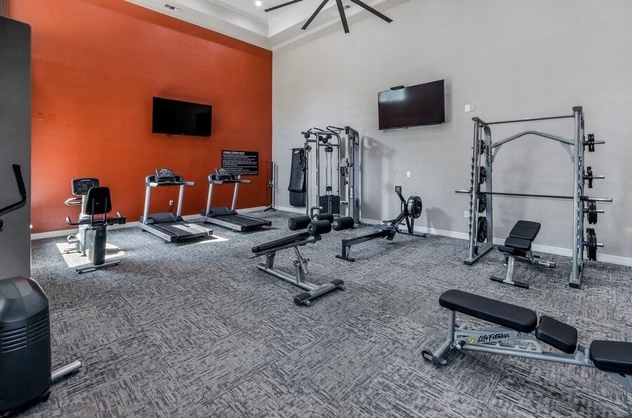 Fitness center at Hidden Creek, Texas, 75077