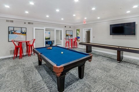 Clubhouse game area at Hidden Creek, Lewisville, TX