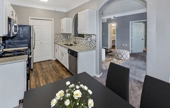 Model dining room and kitchen