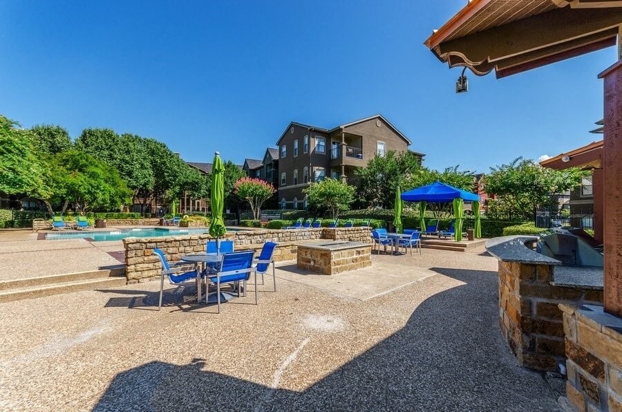 BBQ Grill and Picnic Area at Hidden Creek, Lewisville, TX
