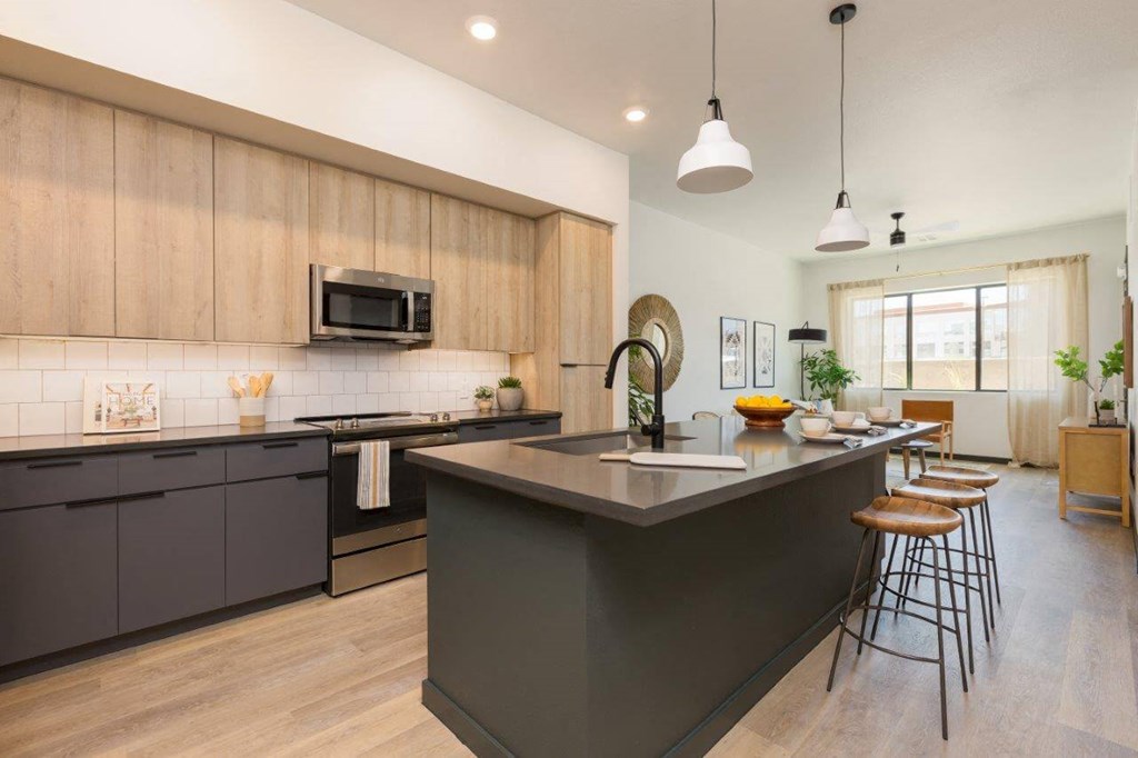 Model open concept kitchen