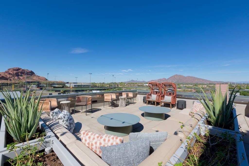 Rooftop lounge space