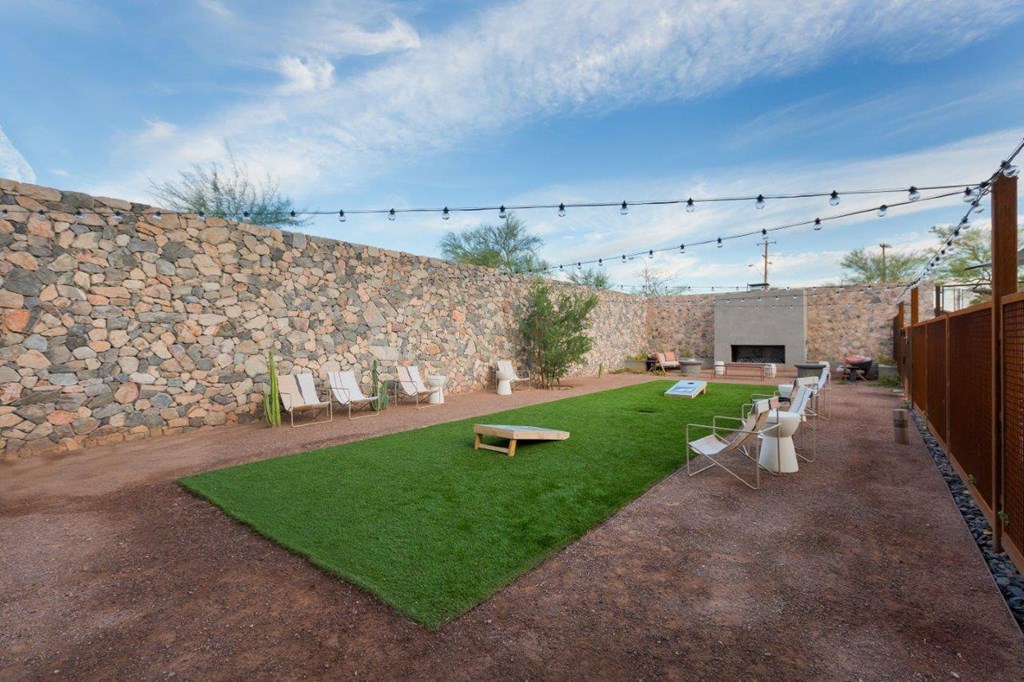 Community cornhole court