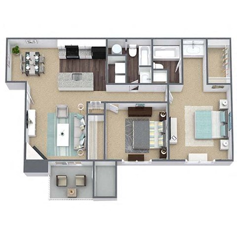 Idelwild Floor Plan 3D Image