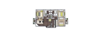 Juliette Floor Plan 3D Image