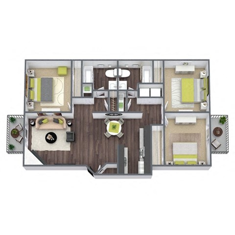Juliette Floor Plan 3D Image