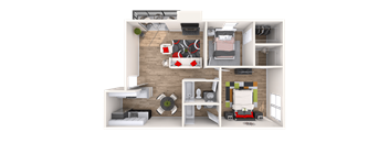 Lake Dillon 2x2 3D Floor Plan