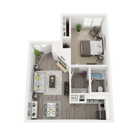 Lenox Cove A2 Floor Plan