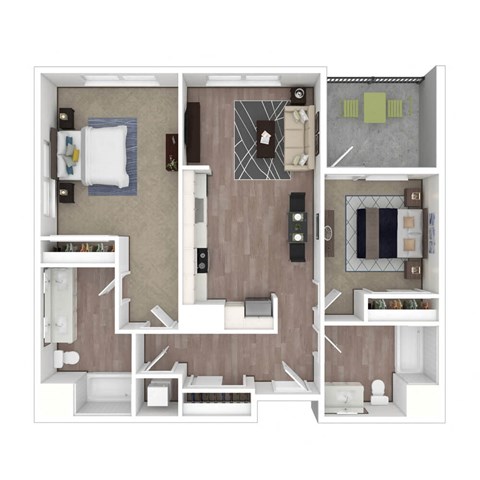B1 3D Floor Plan Image