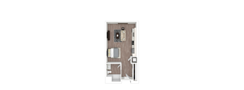 Studio apartment floor plan