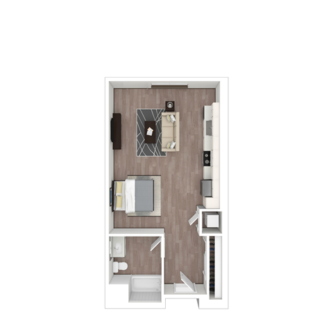 Studio apartment floor plan