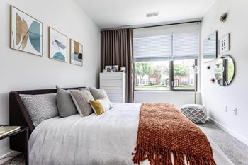 Model bedroom with natural light