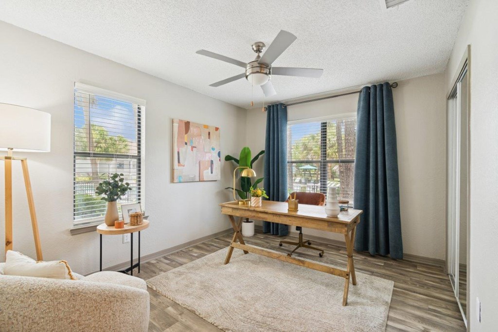 Model bedroom at Mirage on Kernan Apartments in Jacksonville, FL