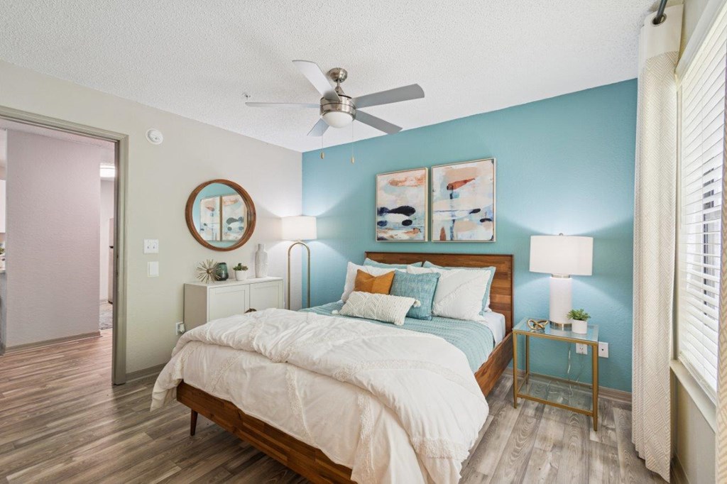 Model bedroom at Mirage on Kernan Apartments in Jacksonville, FL