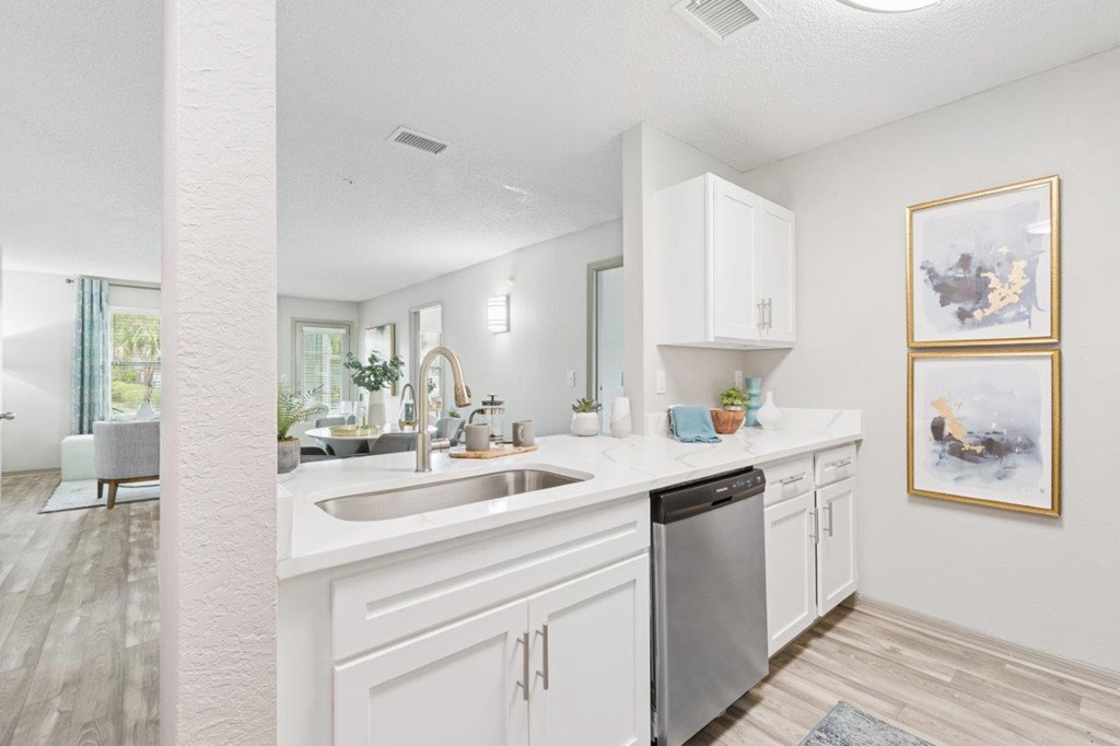 Model kitchen at Mirage on Kernan Apartments in Jacksonville, FL