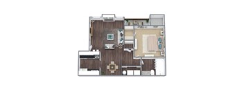 Mulberry Floor Plan 3D Image