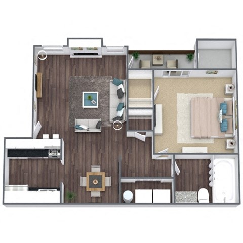 Mulberry Floor Plan 3D Image