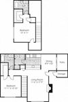 2 bed 2 bath floor plan Mason Wallace
