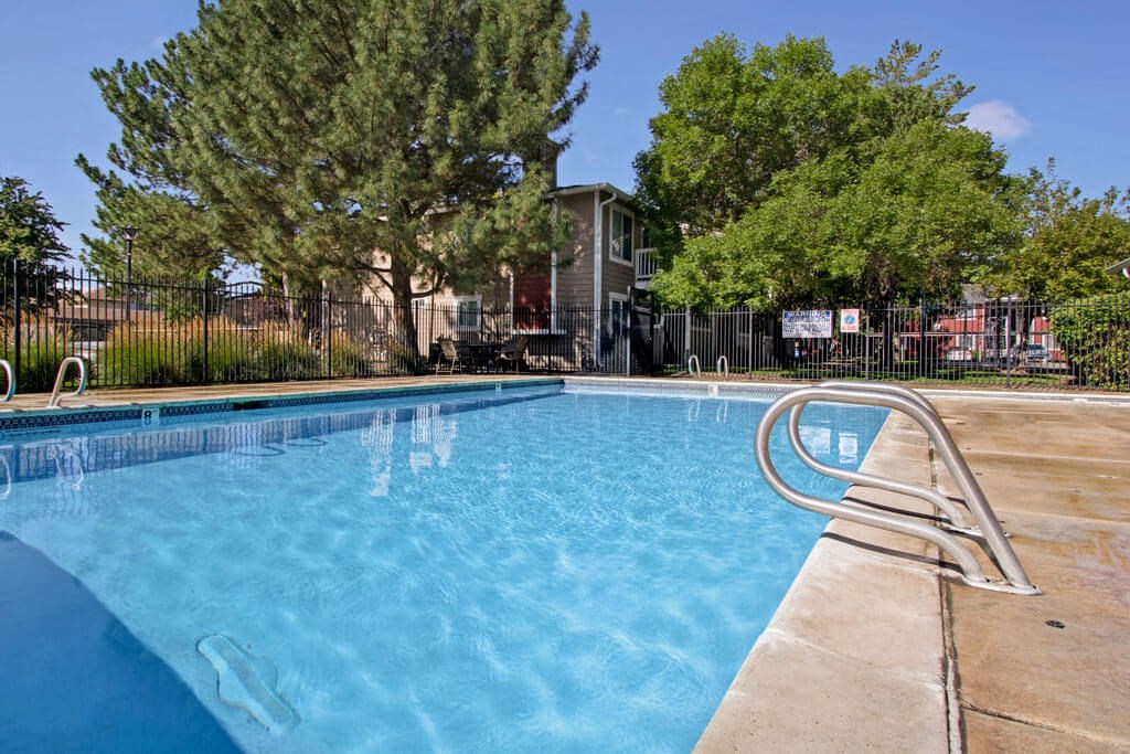 Community Swimming Pool with Pool at Overlook Point Apartments in Salt Lake City, UT.
