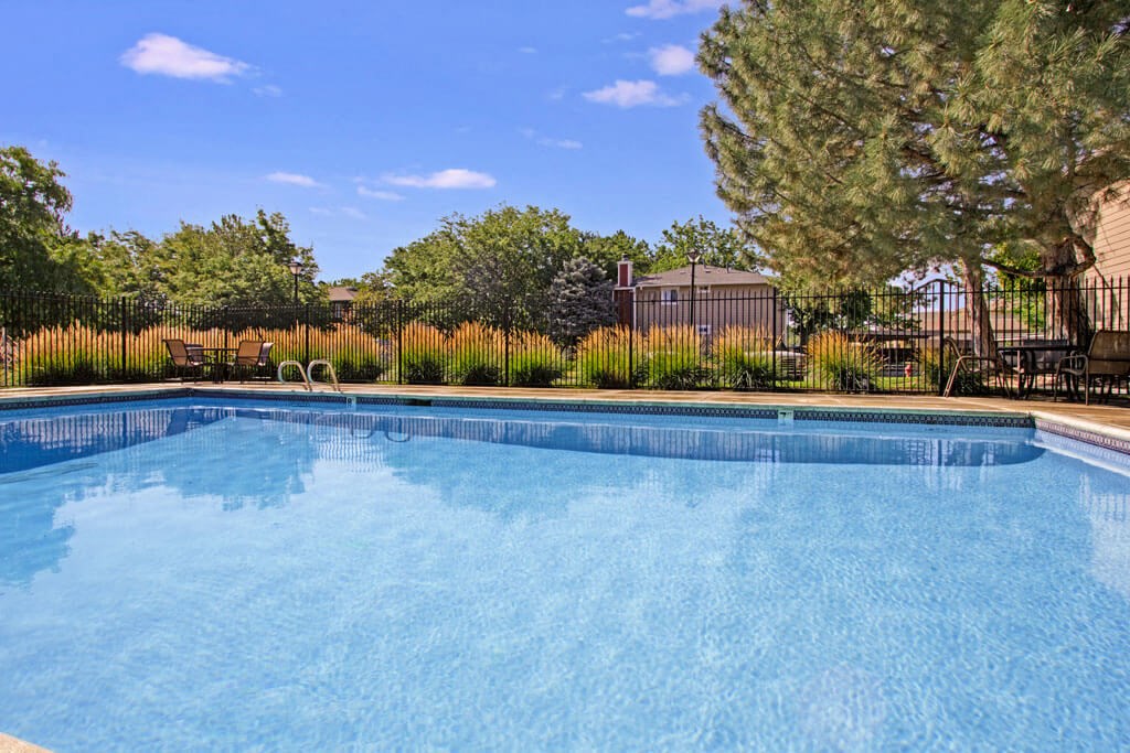 Community Swimming Pool with Pool at Overlook Point Apartments in Salt Lake City, UT.
