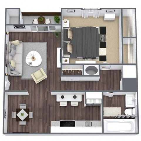 Reprieve 1-Bed, 1-Bath Floor Plan at The Park on Windy Hill Apartments