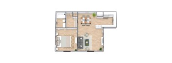 Pineview Haven 1x1 Floor Plan
