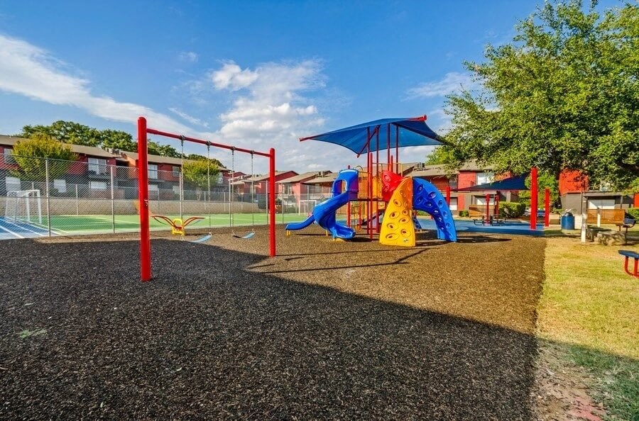 Brand new playground courtyard