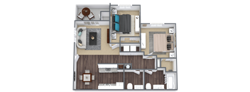 2 bedroom floor plan