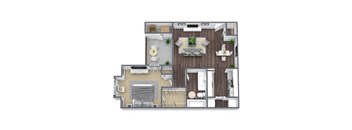 Regent Floor Plan with Patio.