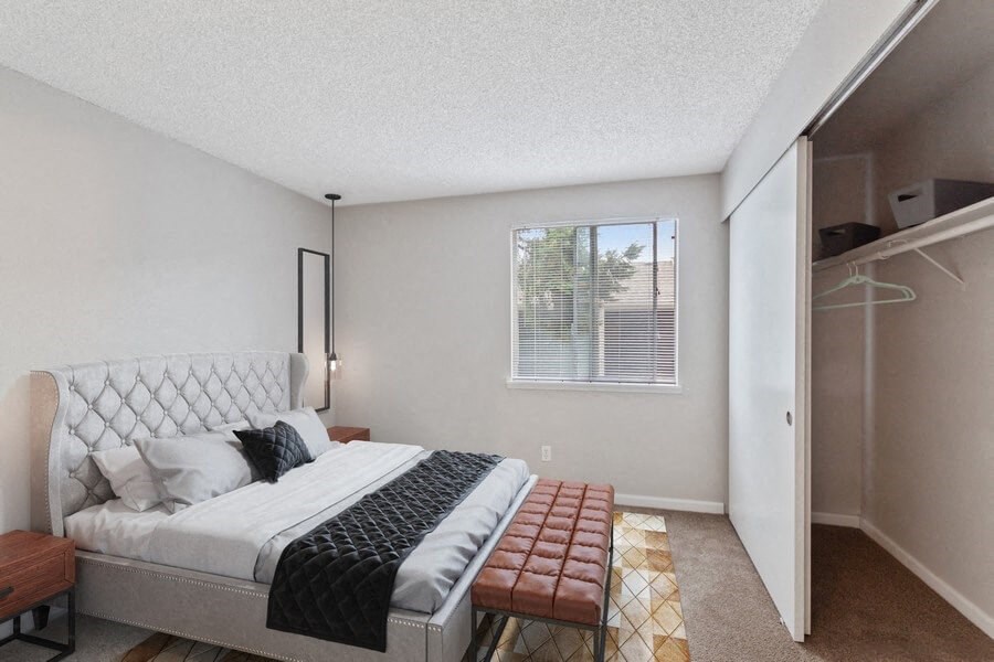 Furnished model bedroom