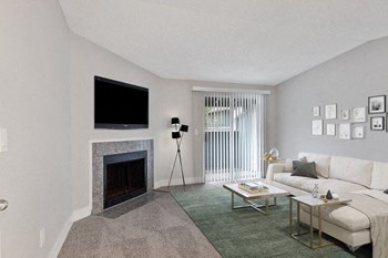 Living Room Furnished model living room with private patio door - Photo Gallery 4