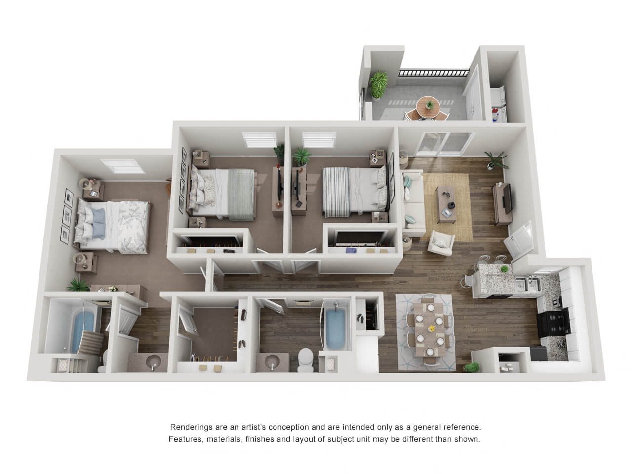 3D floor plan C1