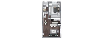 Ritz Floor Plan 1-Bed, 1-Bath 600SQFT at Esprit Cherry Creek, Glendale, CO 80246